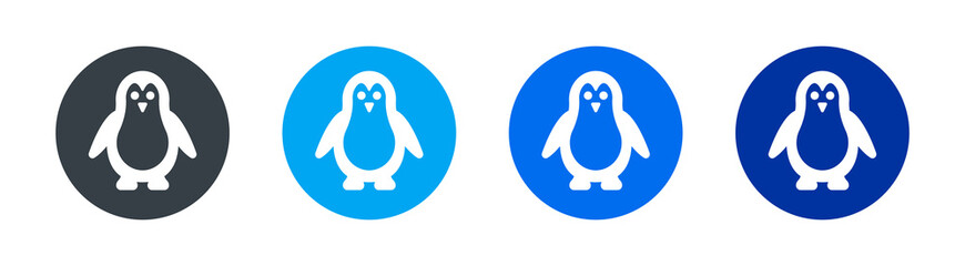 Penguin icon vector, filled flat sign