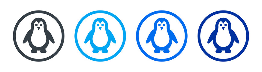 Penguin icon. Antarctic bird symbol vector illustration. © Icons-Studio