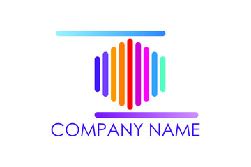 Sound wave logo with flat design Vector logo design concept related to sound company logo Audio or Sound System