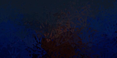 Dark blue, yellow vector pattern with polygonal shapes.