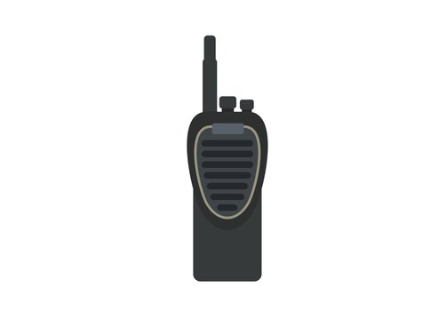 Handie talkie. Walkie talkie radio. Simple flat illustration