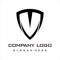 abstract MV VM Shield logo design concept, vector illustration.