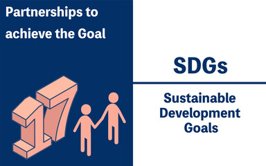 SDGsピクトグラム　ゴール17、パートナーシップで目標を達成しよう