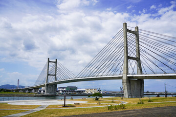 Fototapeta na wymiar 福島県相馬市、松川浦大橋