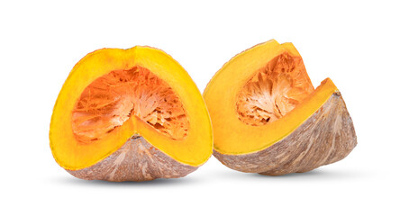 Pumpkin slice isolated on white