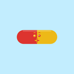capsuled health healthcare medical pill vector illustration