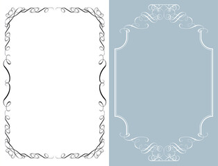 ビンテージ, エレガントな飾り罫, 飾りコーナーフレームのイラストセット　デコラティブフレーム