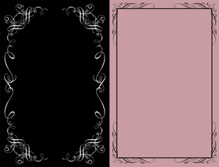 Vintage, elegant decorative ruled lines, decorative ruled lines, frame illustration set decorative frame.