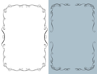Vintage, elegant decorative ruled lines, decorative ruled lines, frame illustration set decorative frame.