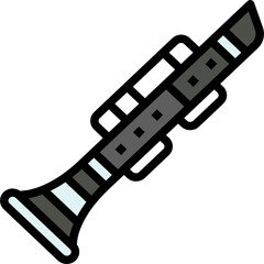 clarinet color outline icon