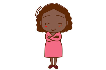 うんうん頷いて笑顔で納得するアフリカ系女性