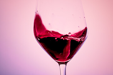 Premium red wine in crystal glass, alcohol drink and luxury aperitif, oenology and viticulture...