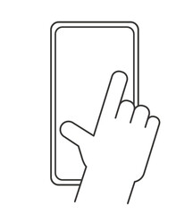 Finger tapping for touch screen icon