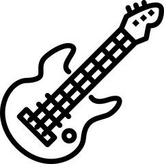 Obraz premium electric guitar outline icon