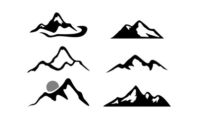 set template landscape mountain vector