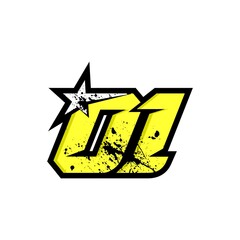 Simple Star Racing Number 01