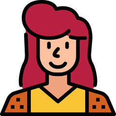 woman color outline icon