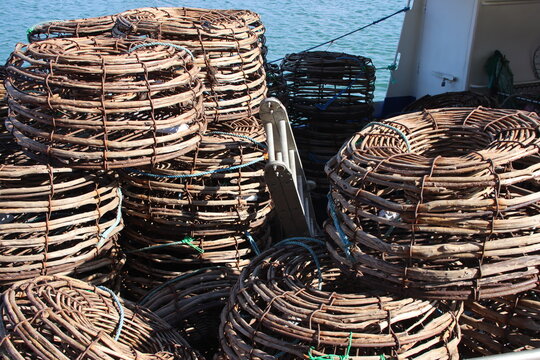 Lobster Pots In The Small Fishing Town Of Stanley, North-west Tasmania, Australia.