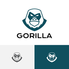 Big Strong Gorilla Silverback Monkey Ape Animal Logo