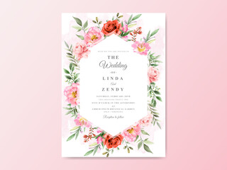 wedding invitation cards floral handrawn