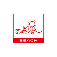 logo or symbol of the sun on the sea
Description