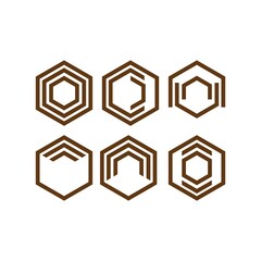 Hexagon vector design logo