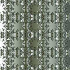 
Silver metallic gradient with repeat Pattern . Abstract metallic background.