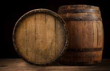 old barrel isoalted on a white background