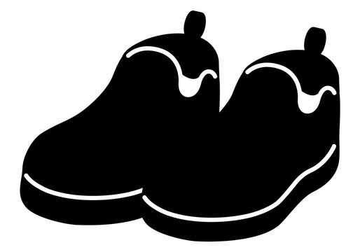 black boots with white accents clip art preview