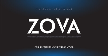 Obraz premium future modern alphabet font. typography urban style fonts for sport, technology, digital, movie logo design