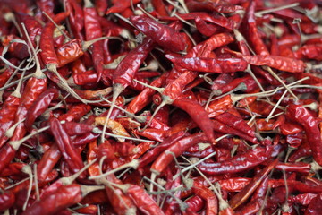 Many red dry chillies.This is very bitter