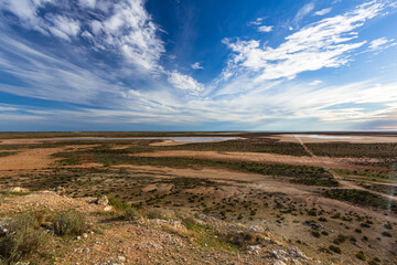 オーストラリア　西オーストラリア州のウーラメルのグラッドストーン・シーニック・ルックアウトからの風景