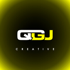 QGJ Letter Initial Logo Design Template Vector Illustration