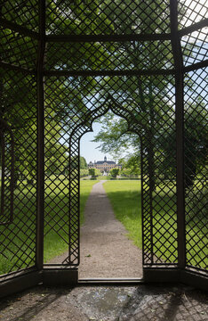 View from a gazebo in the Ulriksdals castle park in Stockholm