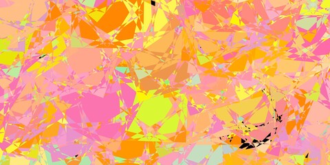 Light Green, Red vector backdrop with triangles, lines.