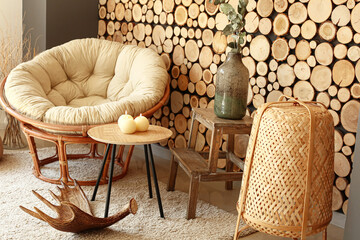 Interior of stylish living room