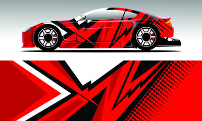 Stiker mobil atau car wrap dengan konsep natural natural dengan konsep garis abstrak dan inisial A, bisa dipasang di semua