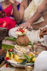 Religious rituals, traditional Hindu wedding , South India