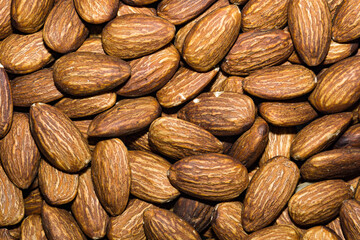 Almond nuts background