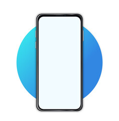 Smartphone mockup with blank screen.