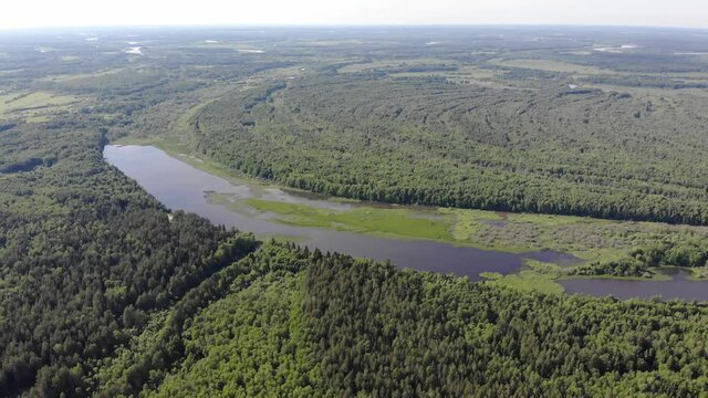 Aerial view of Lake Borovoe (Kirov, Russia)