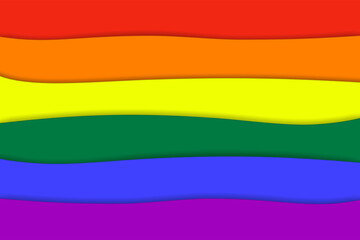 LGBTQ rainbow flag. Pride symbol.