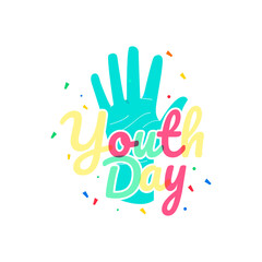 International Youth day poster campaign. good for greeting card, background, wallpaper, print, tshirt, flyer
