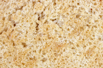 Texture of dry rustic bread studio macro