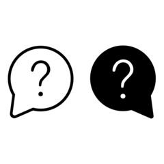 Question Related icon vector set. faq illustration sign collection. answer symbol or logo.