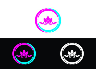 Lotus Logo or Icon Design Vector Image Template