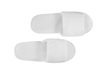 red comfortable slippers isolate on white background  ,clipping path included for design.