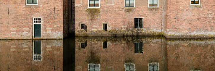 Fototapeta na wymiar Historical castle Cannebrugh in Vaassen, Gelderland province, The Netherlands