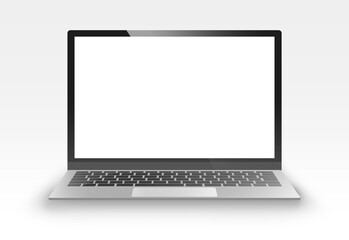 Fototapeta premium ノートパソコン モックアップ イラスト素材