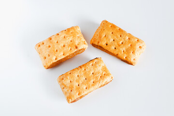 Traditional pineapple jam in roll pies.